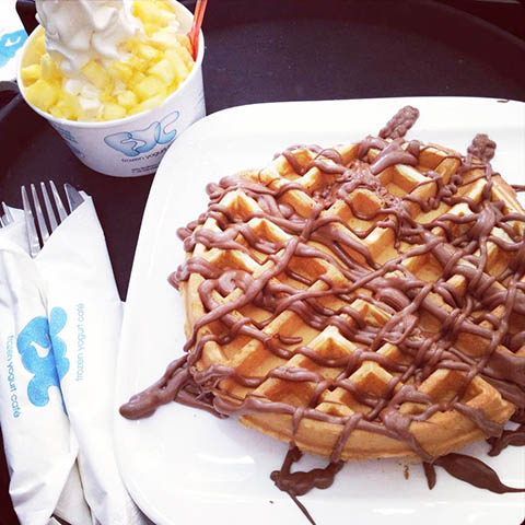 fyc waffle praline frozen yogurt pineapple