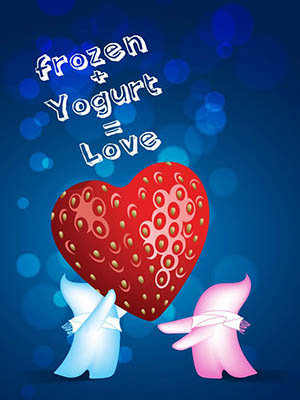 Frozen yogurt equals love