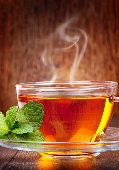Hot mint tea