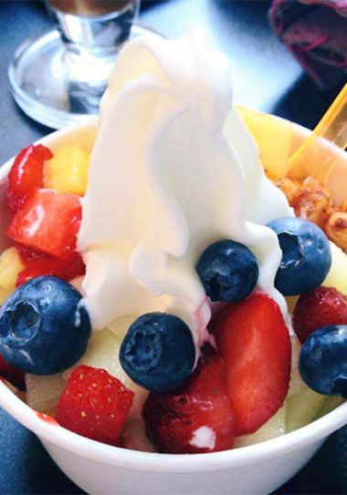 Fyc frozen yogurt with fruit